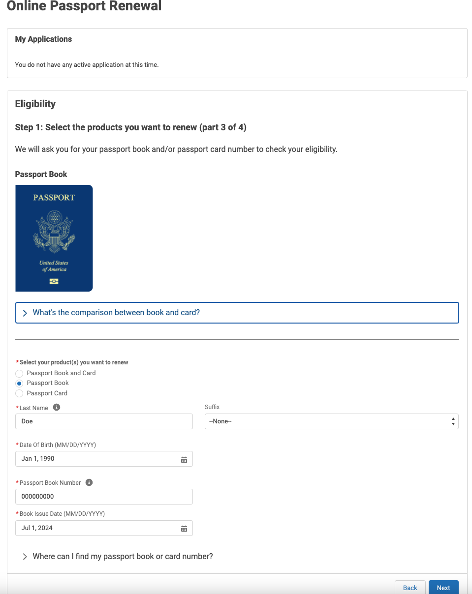 US Online Passport Renewal Information